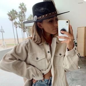 Black Soho Wide brim hat